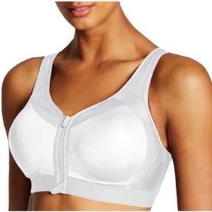 🌟SOLD⭐️Champion Women’s Bra max support White zip sports bra, size 36C NWT